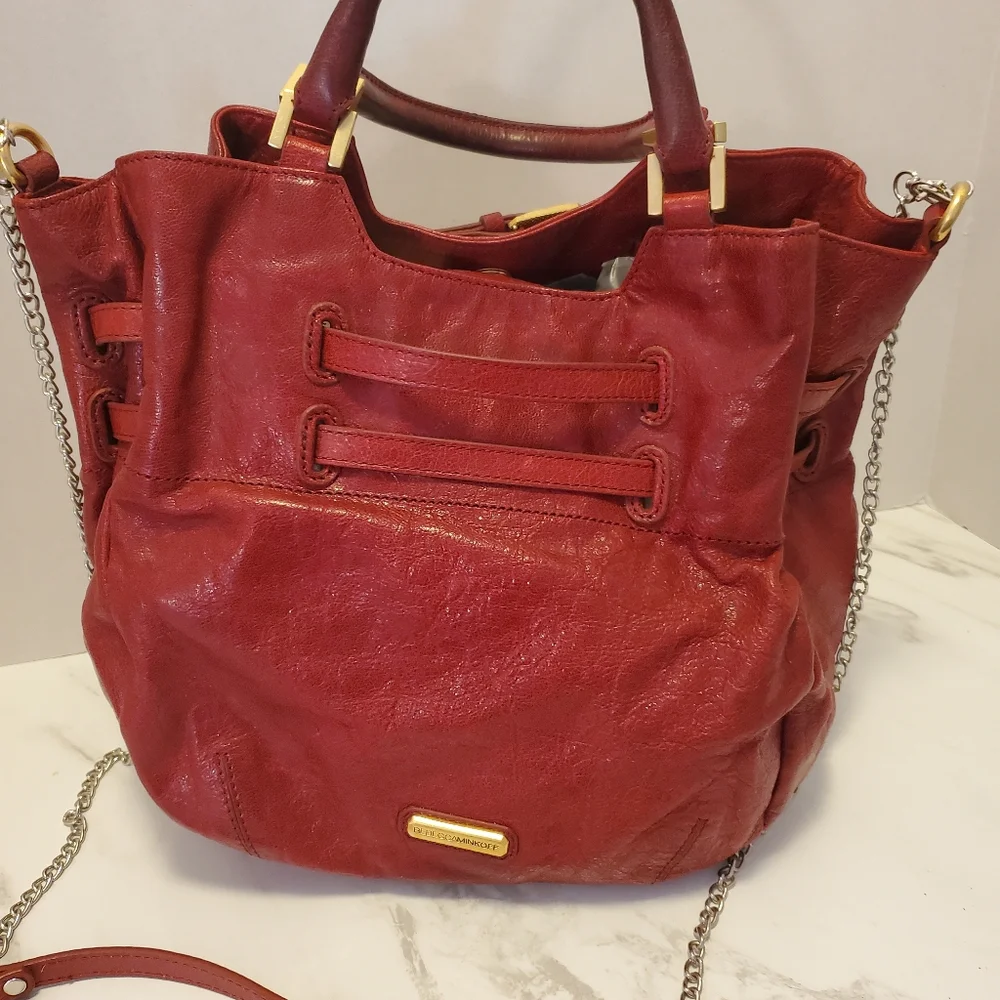 Red Leather Hobo By Rebecca MINKOFF